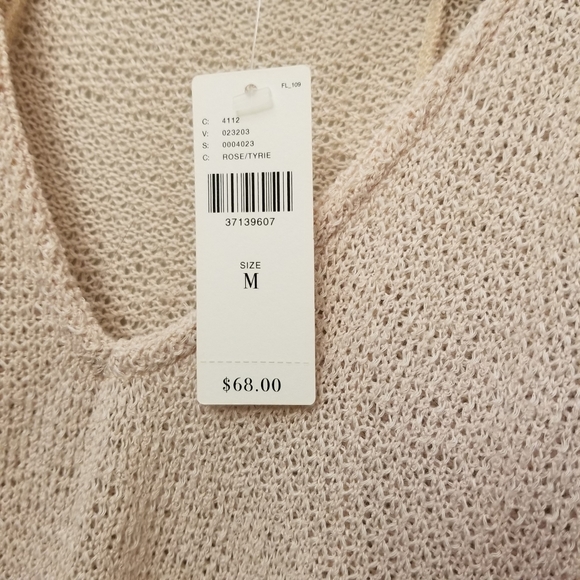 Anthropologie Ro & De Blush Textured Hi Low Tank Tunic Sleeveless Top Medium - Picture 9 of 11